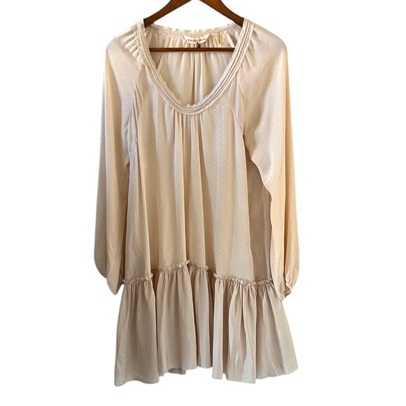 Rebecca Taylor NEW Silk Babydoll Dress In Pale Pink Size M - Picture 1 of 14